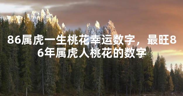 86属虎一生桃花幸运数字，最旺86年属虎人桃花的数字