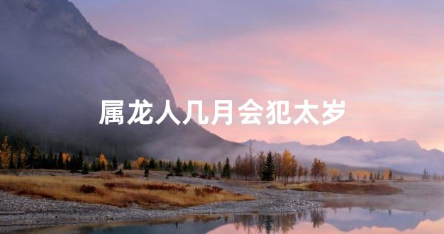 属龙人几月会犯太岁