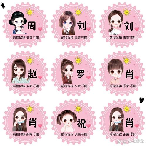 姓名配对卡通图片女生版 姓名专属图片