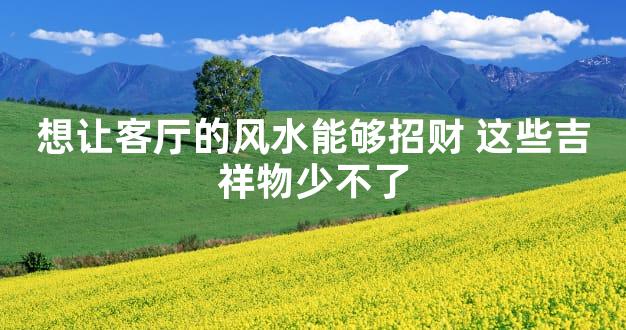 想让客厅的风水能够招财 这些吉祥物少不了
