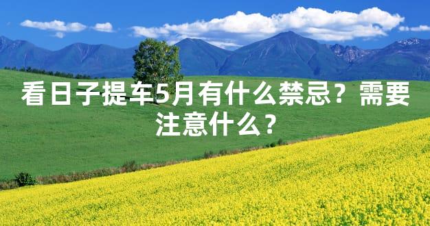 看日子提车5月有什么禁忌？需要注意什么？