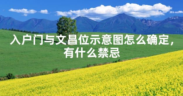 入户门与文昌位示意图怎么确定，有什么禁忌