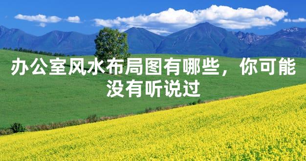 办公室风水布局图有哪些，你可能没有听说过